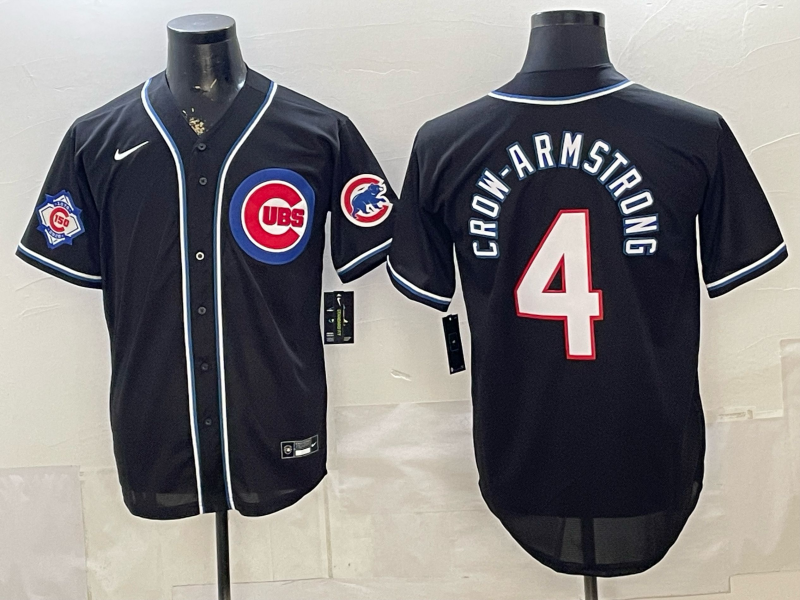 Men 2026 Chicago Cubs #4 Crow armstrong black Game Nike MLB Jersey 0518001